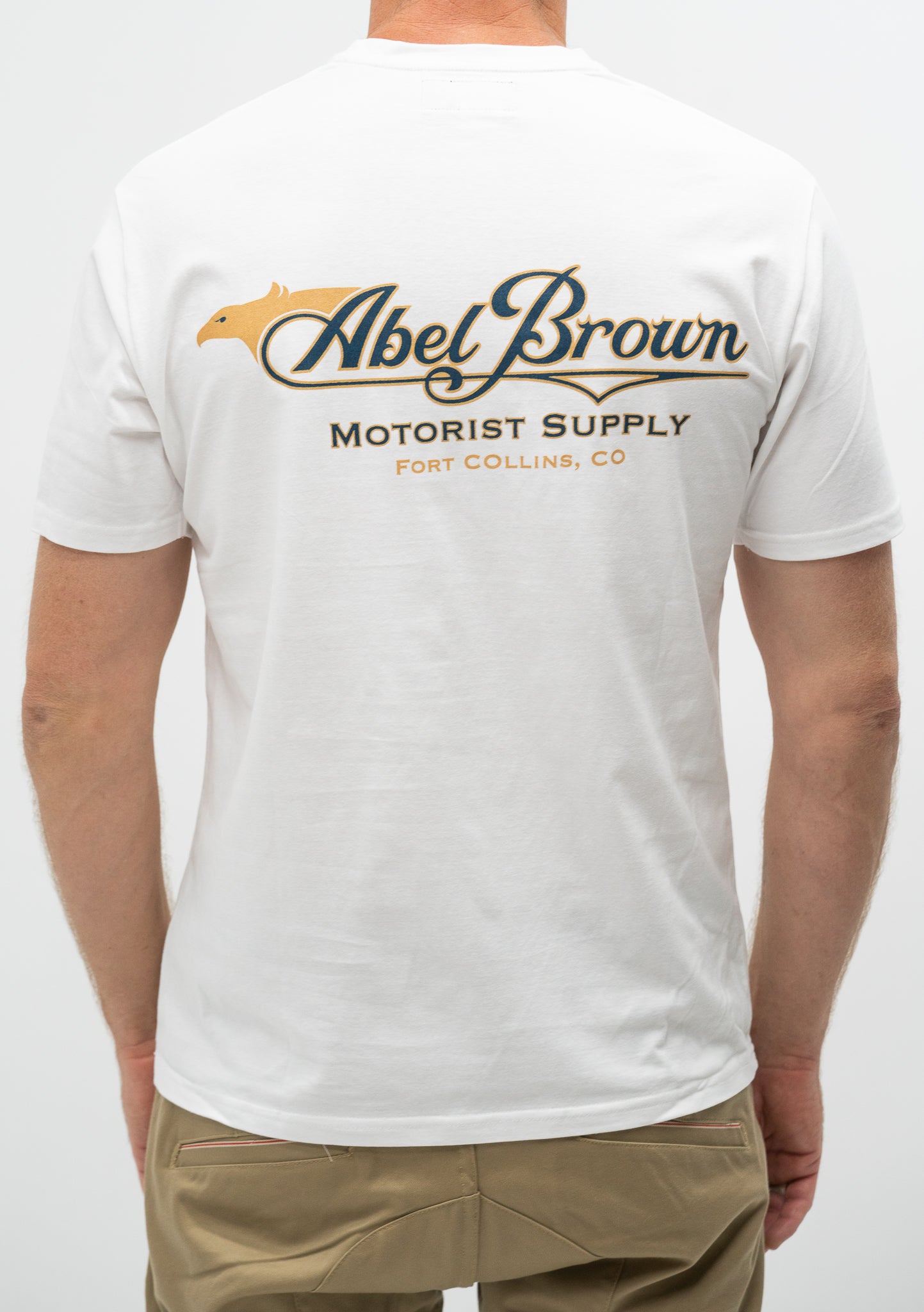 Abel Brown Eagle Tee - White