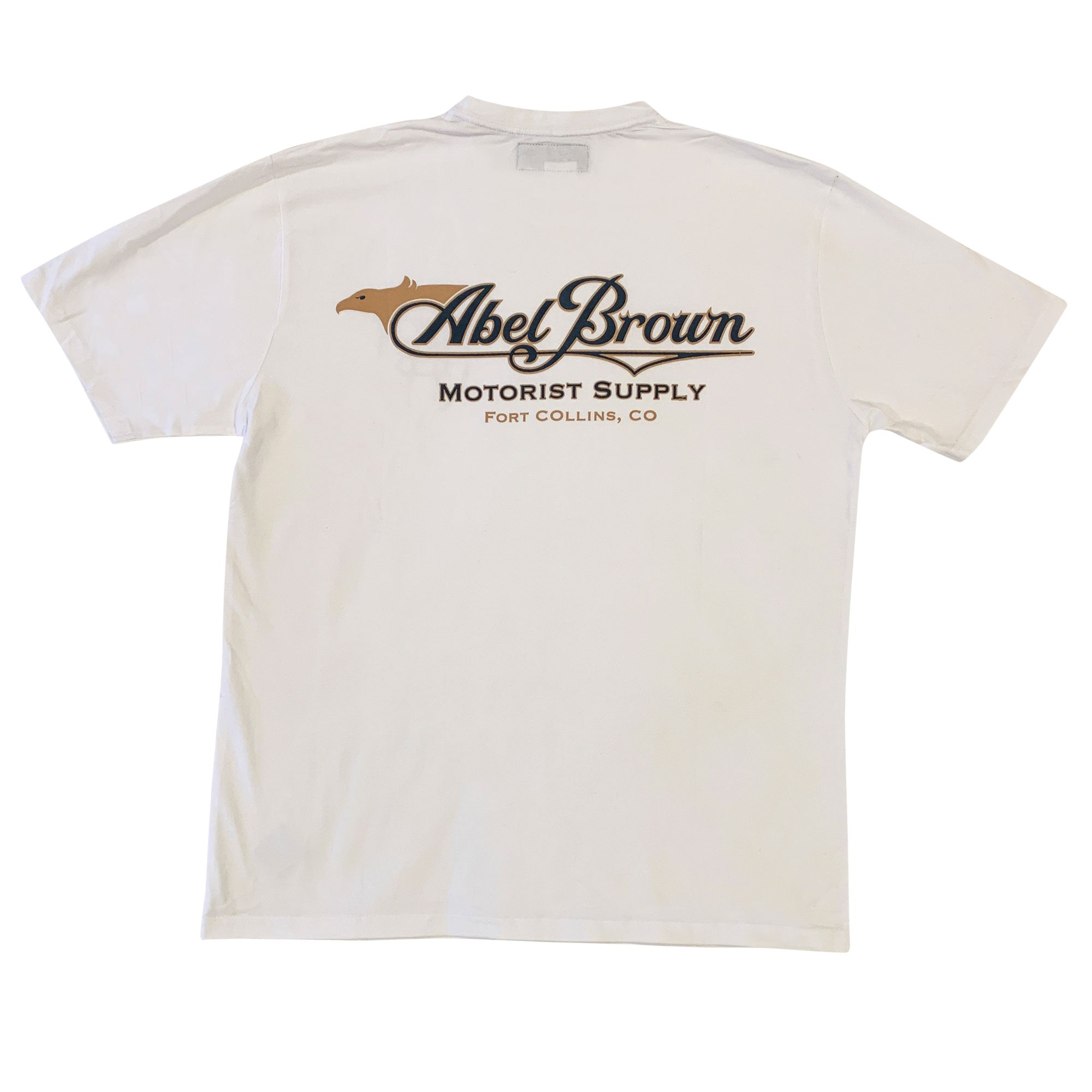 Abel Brown Eagle Tee - White