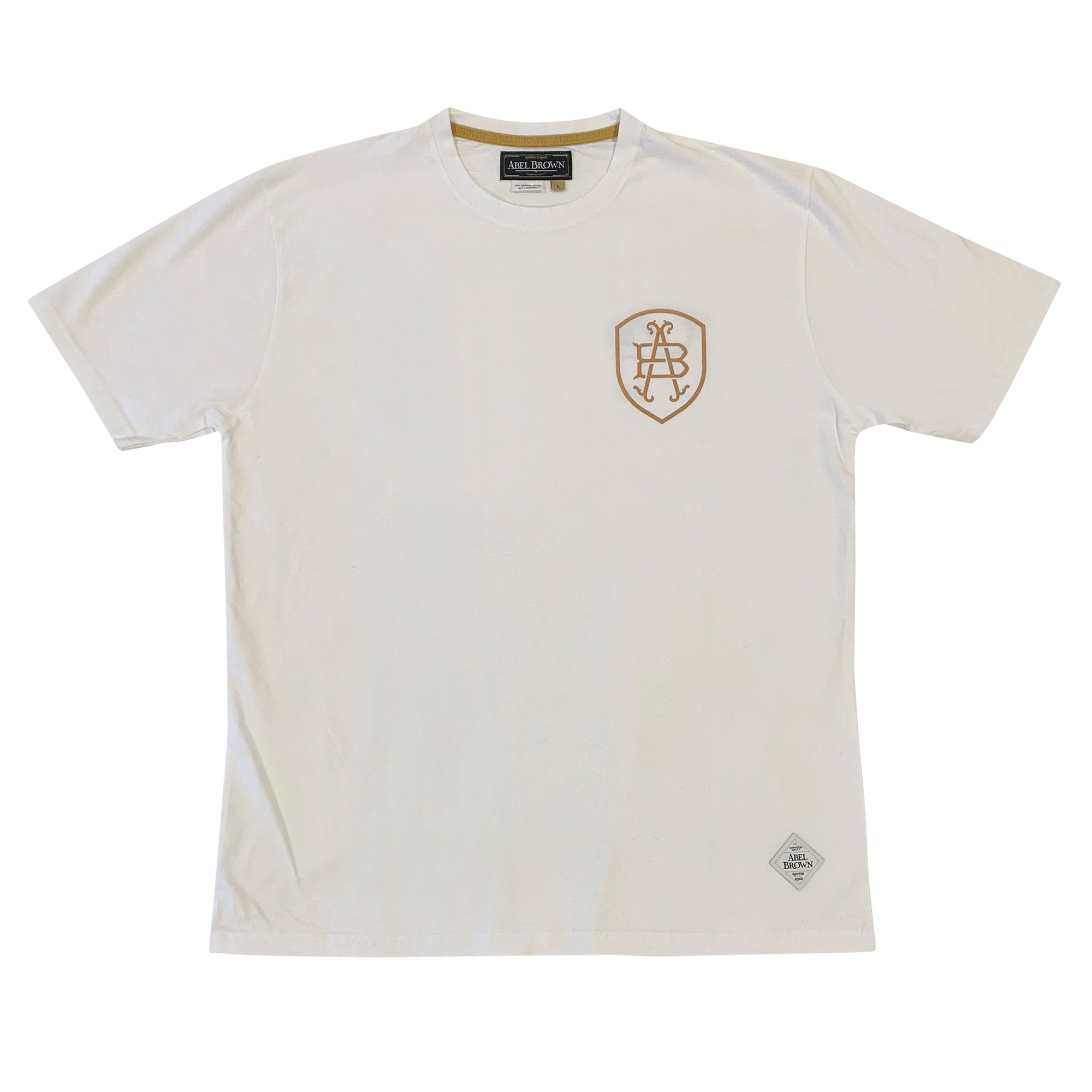 Abel Brown Eagle Tee - White