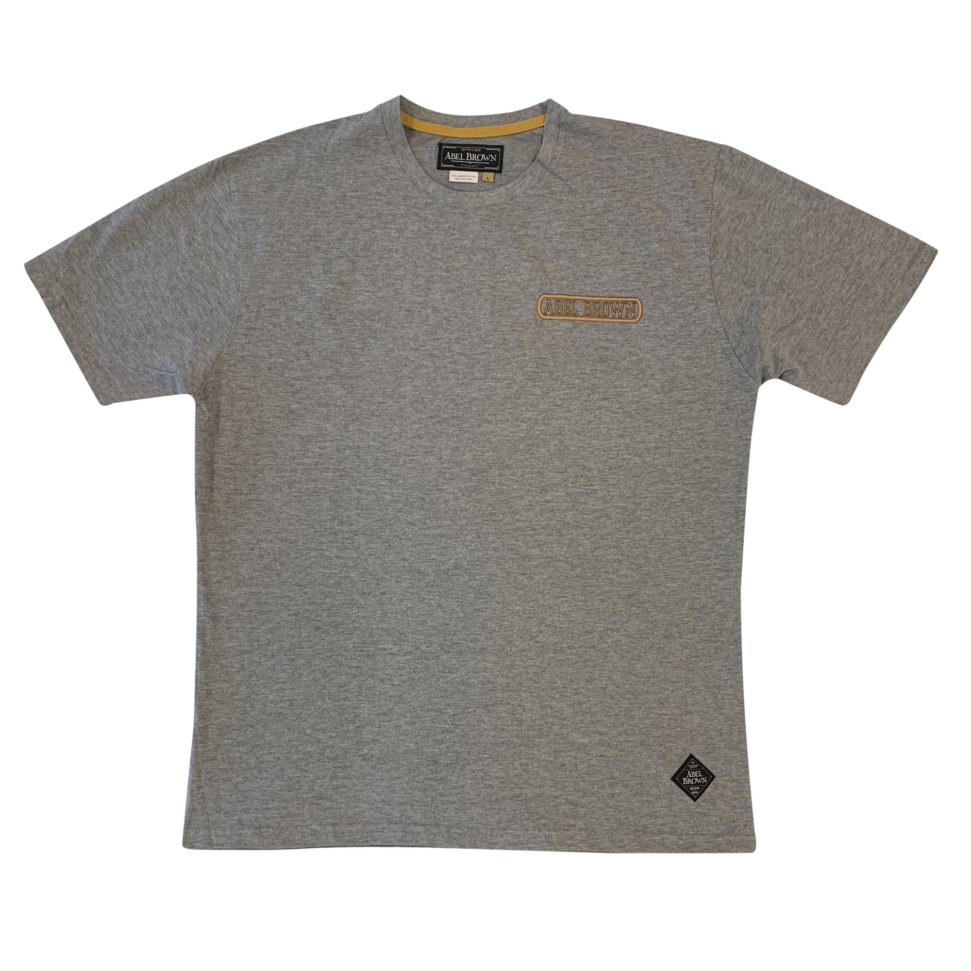 Abel Brown Bars Tee - Heather Grey