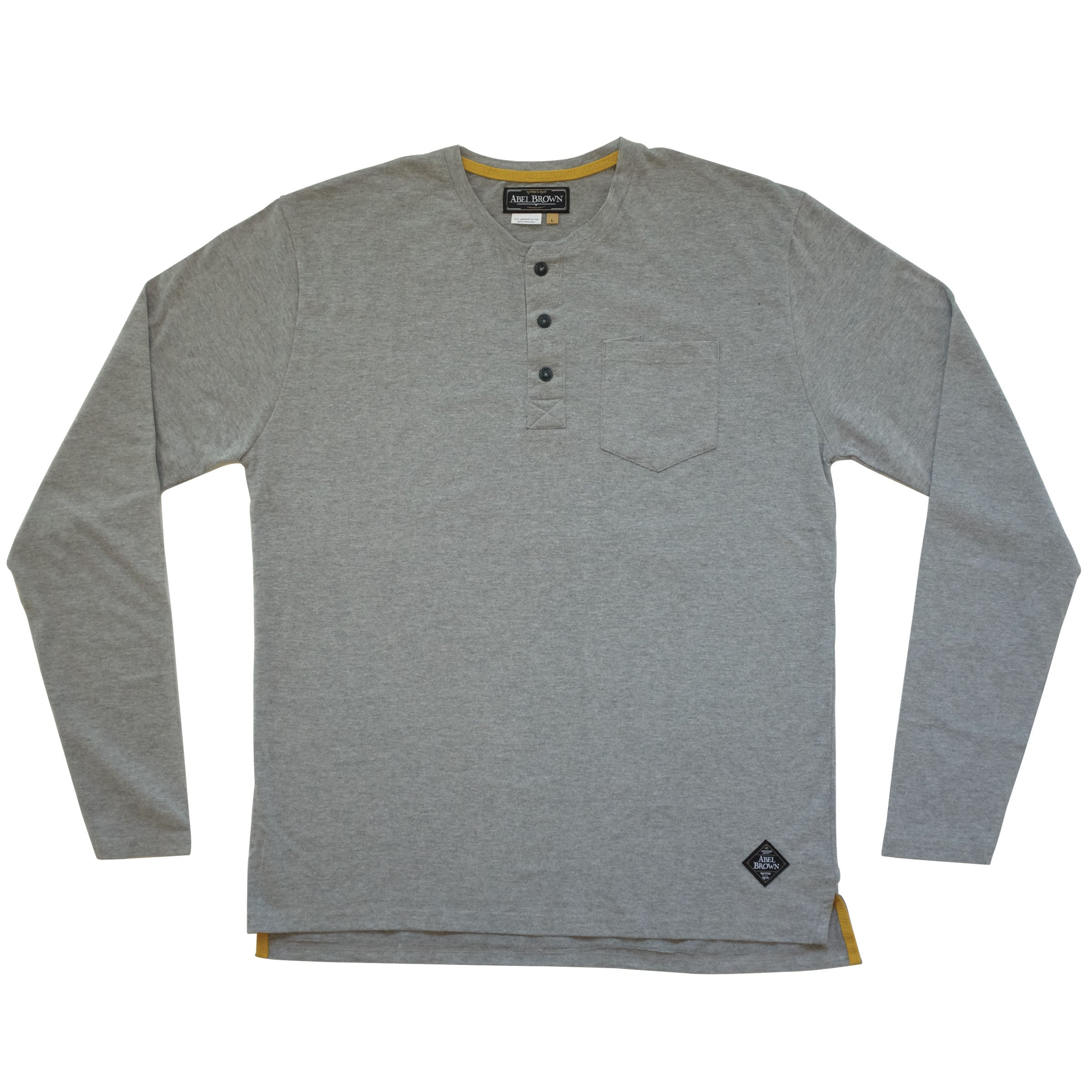 Classic LS Henley shirt - Heather Grey - Abel Brown