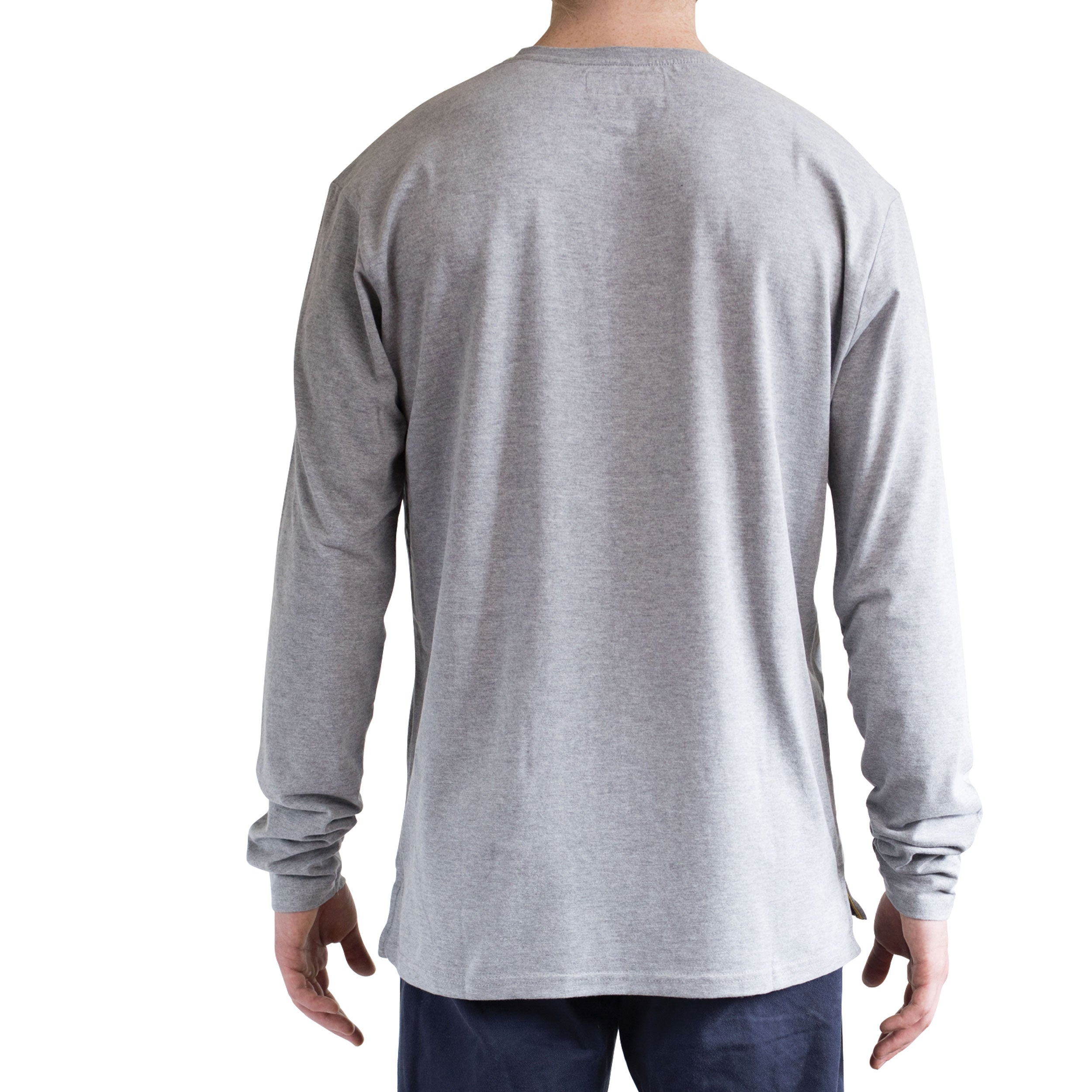 Classic LS Henley shirt - Heather Grey - Abel Brown