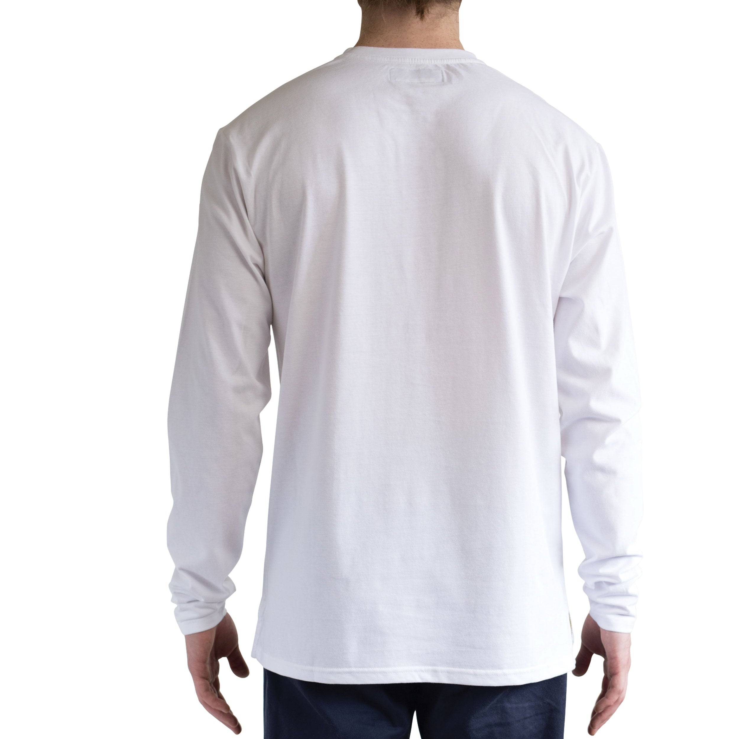 Classic LS Henley shirt - White - Abel Brown