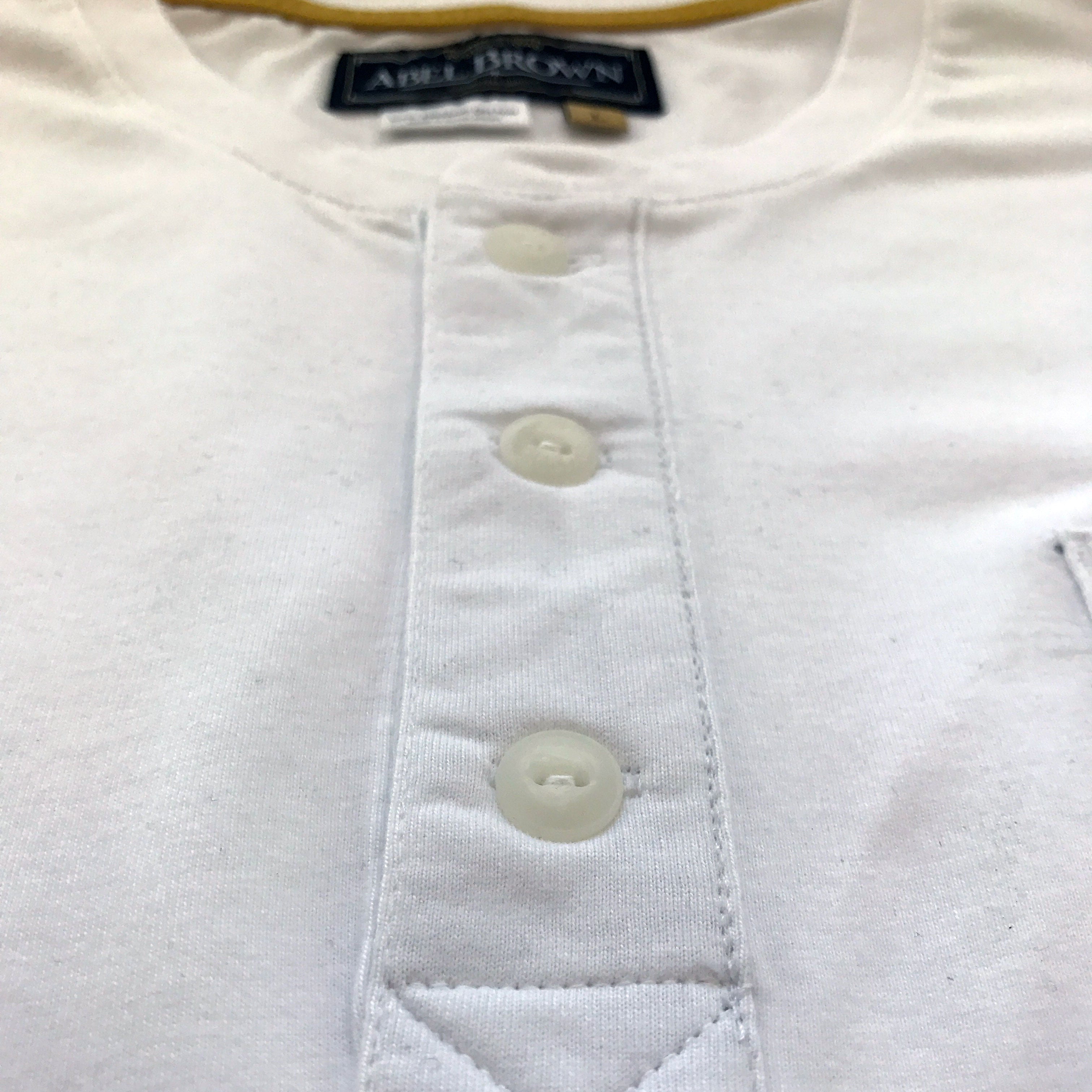 Classic LS Henley shirt - White - Abel Brown