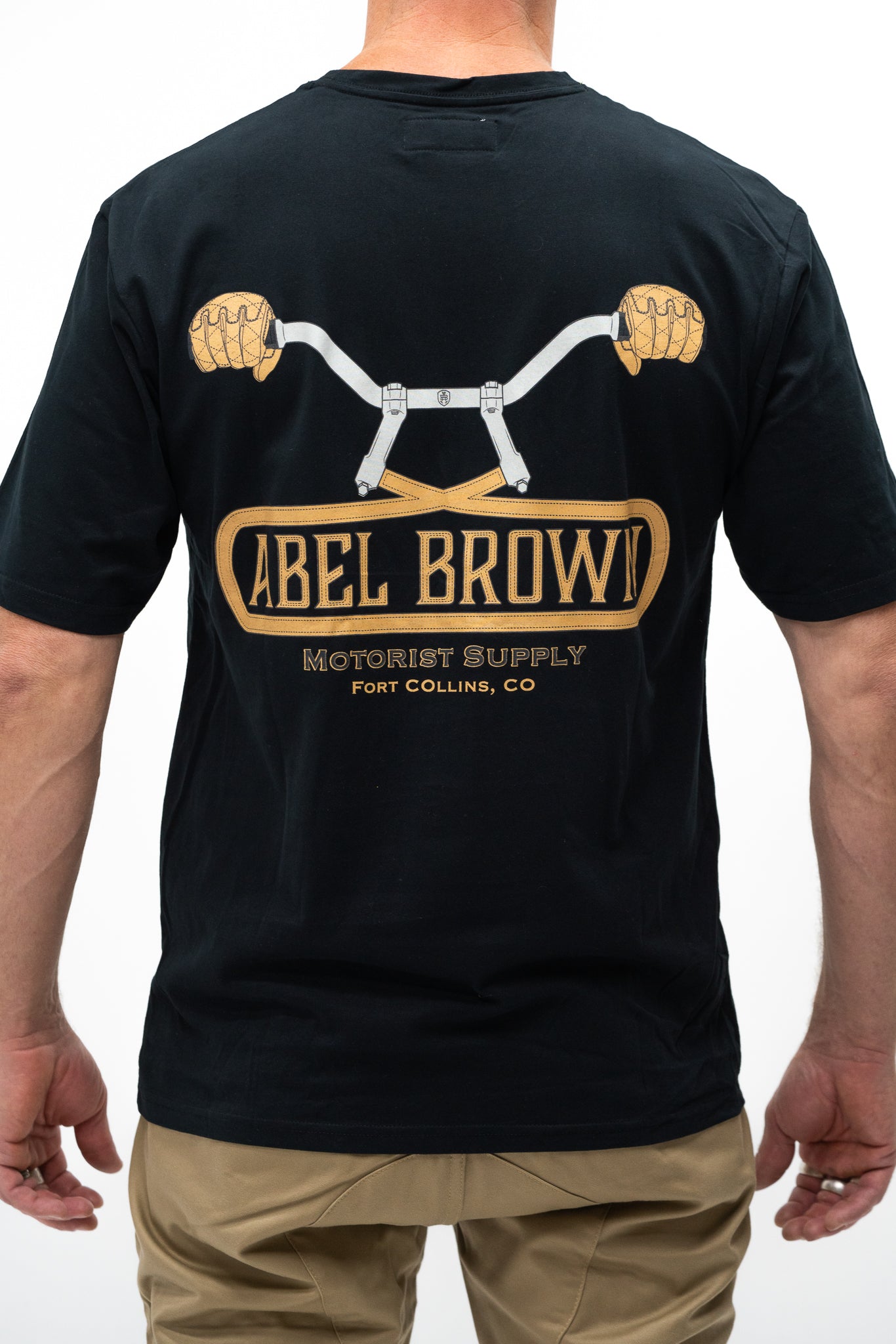 Abel Brown Bars Tee - Black